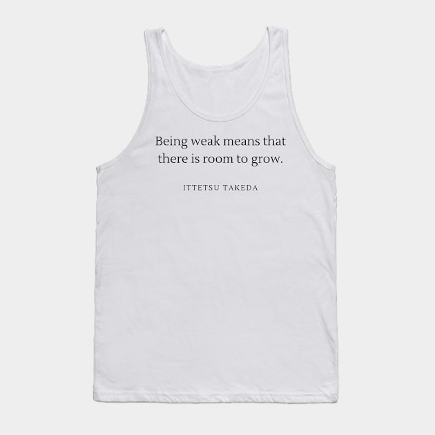 Ittetsu Takeda Haikyu Karasuno Motivational Quote on Growth Tank Top by RareLoot19